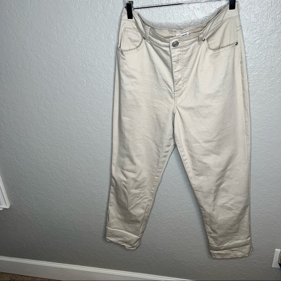 Beige/Khaki Classic Fit Pants - Picture 2 of 8